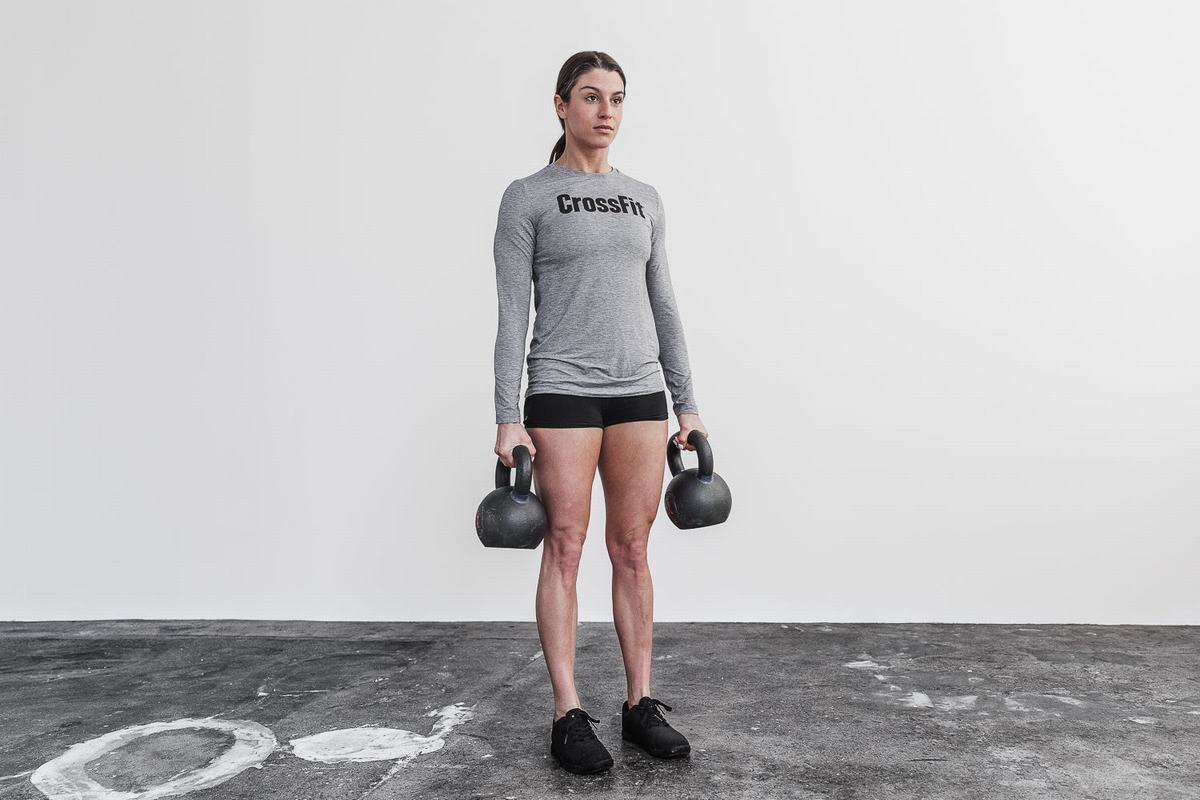 Nobull Crossfit® Women's Long Sleeves Grey | Australia (QD5168)